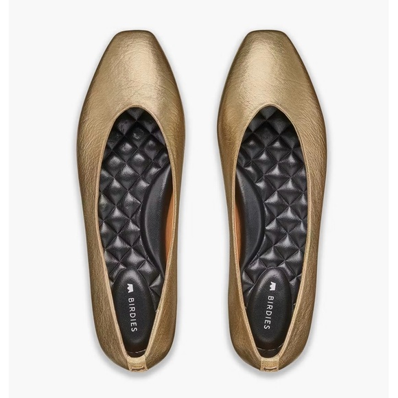 Birdies FlatsThe Crane Gold Leather Ballet Shoes Slip On size 6 New WOB​​